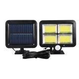 Комплект от 2 проектора, 120 LED със соларен панел, сензор за движение, 3 режима на светене, IPF