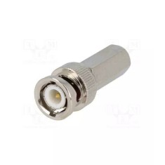 Mufa BNC tata prin insurubare pentru cablu RG6U pin aurit