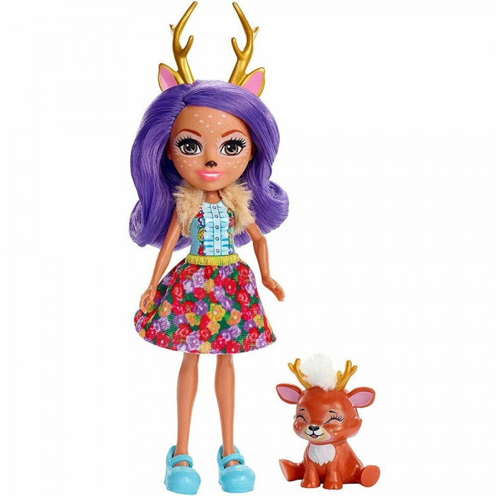 Papusa Enchantimals by Mattel Danessa Deer cu figurina ren