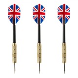 Set Săgeți Darts, 20g, 3 Bucăți, Steag American și Englezesc, Părți Metalice Aurii