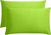Set 2 huse perna din bumbac ranforce 100%, densitate 120 g/mp, Verde, 40/40cm