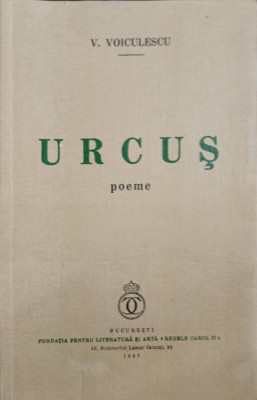 URCUS. POEME-VASILE VOICULESCU foto