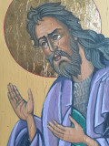 Icoana pictata lemn, foita aur, Sf. Ioan Botezatorul