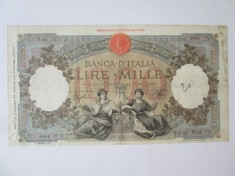 Raritate! Italia 1000 Lire 1941 seria:4944,bancnota foarte mare,produsul din imagini foto