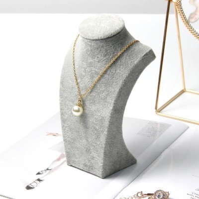 Bust expunere bijuterii - Catifea Gri BU2980-XL foto