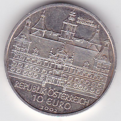Austria 10 euro 2002 Eggenberg Castle COMEMORATIVA