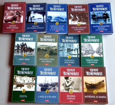 Ernest Hemingway - OPERE 13 volume, romane si povestiri, serie de autor foto
