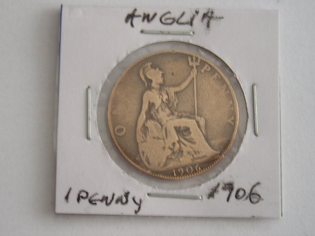 C50 - Moneda foarte veche - Anglia - one penny - 1906