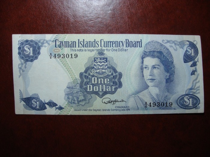 CAYMAN ISLAND 1 DOLAR 1974 SUPERBA