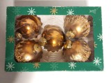 Lot 5 globuri vechi vintage West Germany, Craciun,cca 8cm diametru