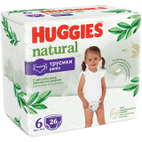Scutece chilotel Huggies Natural Pants 6, 15+ kg, 26 buc