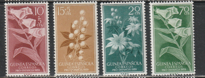 Guinea Spaniola 1959 - Flori 4v MNH