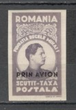 Romania.1947 Scutit de taxa postala:Fundatia Regele Mihai I nedantelat-supr. PRIN AVION hartie alba XR.1240