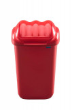 Cos Plastic Cu Capac Batant, Pentru Reciclare Selectiva, Capacitate 50l, Plafor Fala - Rosu