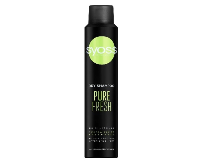 Sampon uscat Syoss Pure Fresh pentru scalp sensibil, 200 ml