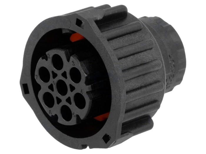 Conector circular mamă 7 pini pe cablu