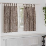 Draperii catifea 2 piese cu bucle cappuccino 140x140 cm