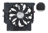 Ventilator radiator Bmw X3 F25 10-, X4 F26 14-, motor: 1.6 T, 2.0 d, 2.0 T, cu modul electronic, 400; 495; 3 pini, 17427601176; 17427601676