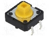 Microintrerupator, 12x12mm, OFF-(ON), SPST-NO, OMRON OCB - B3F-4055