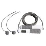 Coarda sarituri HKJR2207, ABS + silicon + PVC, gri + alb, 300 cm
