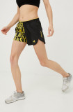 Adidas Performance pantaloni scurți de alergare Run For The Ocean femei, culoarea negru, modelator, medium waist
