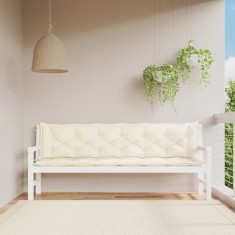 vidaXL Perne bancă de grădină 2 buc., alb crem, țesătură oxford 361737