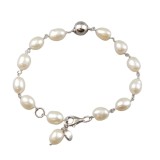 Cumpara ieftin Brățară Argint 925 cu Perle Cultură Albe Harmony, Ajustabilă 18-23cm, Placată Rodiu, Sac Cadou