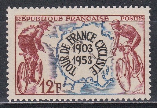 Franta 1953 - Semicentenarul Turului Franței, MNH
