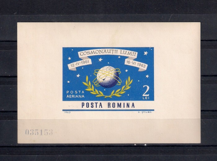 ROMANIA 1964 - NAVIGATIA COSMICA, COLITA, MNH - LP 577