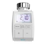 Cap termostat smart pentru calorifer AlecoAir HA08THERMO, Wi-Fi, programabil, afisaj digital, functie fereastra deschisa, Child Lock, alb