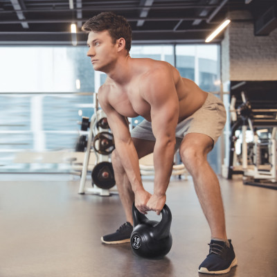 HOMCOM Kettlebell 10 kg, 25x19x28 cm, negru foto