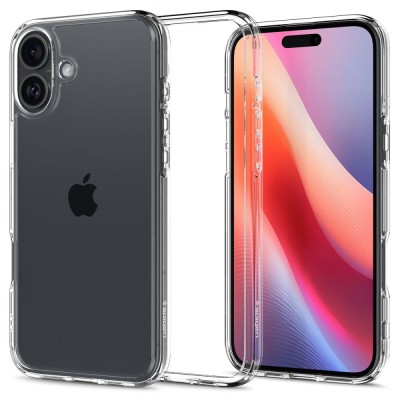 Husa iPhone 16 Plus Spigen Ultra Hybrid, transparenta foto