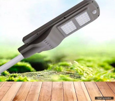 Lampa stradala 60w proiector panou solar senzor miscare cu Garantie 2 ani foto