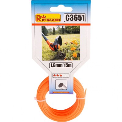 Fir rezerva motocoasa, trimmer,​​​​​​​ 1.6 mm x 15 m, Richmann foto