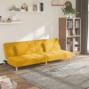 VidaXL Canapea extensibilă cu 2 locuri, 2 perne, galben, textil