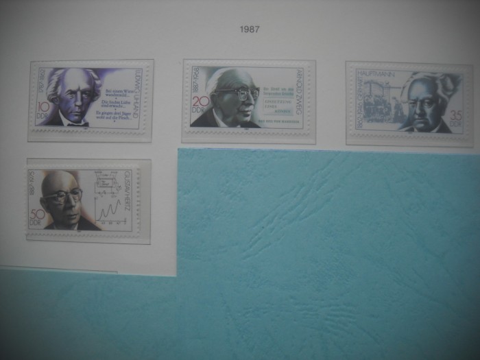 HOPCT TIMBRE MNH 1201 PERSONALITATI -4 VAL-1987-GERMANIA DDR/RDG