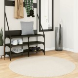 vidaXL Covor &bdquo;OVIEDO&rdquo;, fire scurte, bej, &Oslash; 120 cm