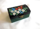 cutie lemn decorata cu flori 43615