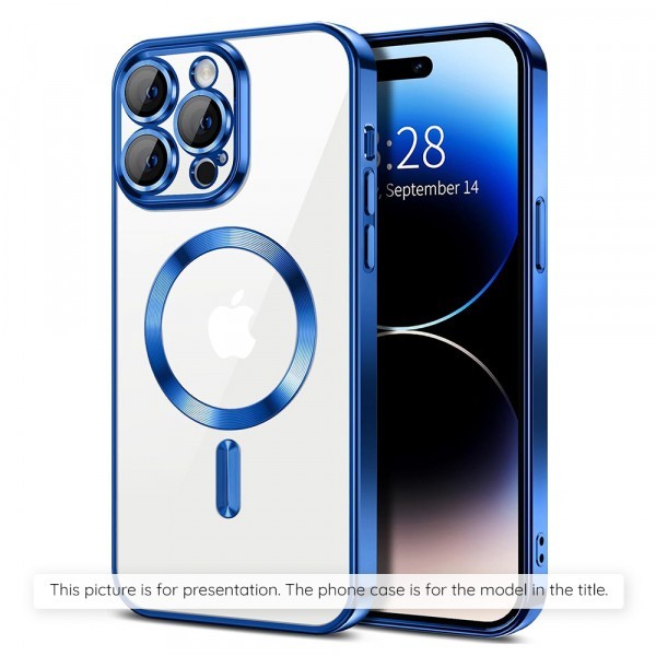 Husa MagSafe pentru Apple iPhone 17, Techsuit, Luxury Crystal, Albastra