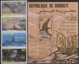 Timbre cu păsări din Djibouti