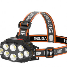 Lanterna de cap, cu 8 LED-uri, Ideala Pentru Camping Ciclism Pescuit Alergat