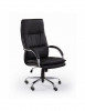 Scaun directorial HM Stanley, Ergonomic, Cadru Polipropilena, Piele ecologica, Suport lombar, Mecanism balansare, 102kg, 115x59x50 cm, Negru