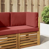 vidaXL Perna pentru canapea de exterior 3 pcs bordo Poliester 900753