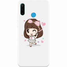 Husa silicon pentru Huawei P30 Lite, Happy Girl