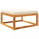 Cumpara ieftin Taburet de gradina cu perna, 65x65x29 cm, lemn masiv acacia