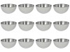 Set boluri, 12 piese, 900 ml, Metal, Argintiu