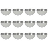 Set boluri, 12 piese, 900 ml, Metal, Argintiu