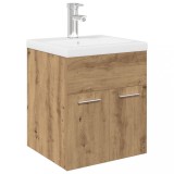 Cumpara ieftin Dulap pentru chiuveta cu chiuveta incorporata si robinet