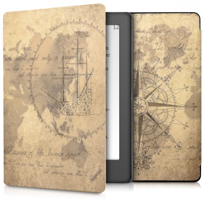 Husa pentru Kobo Aura H2O Edition 2, Piele ecologica, Maro, 42076.06 foto