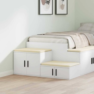 vidaXL Dulap de depozitare Alb 127 x 41 x 40 cm Lemn compozit foto